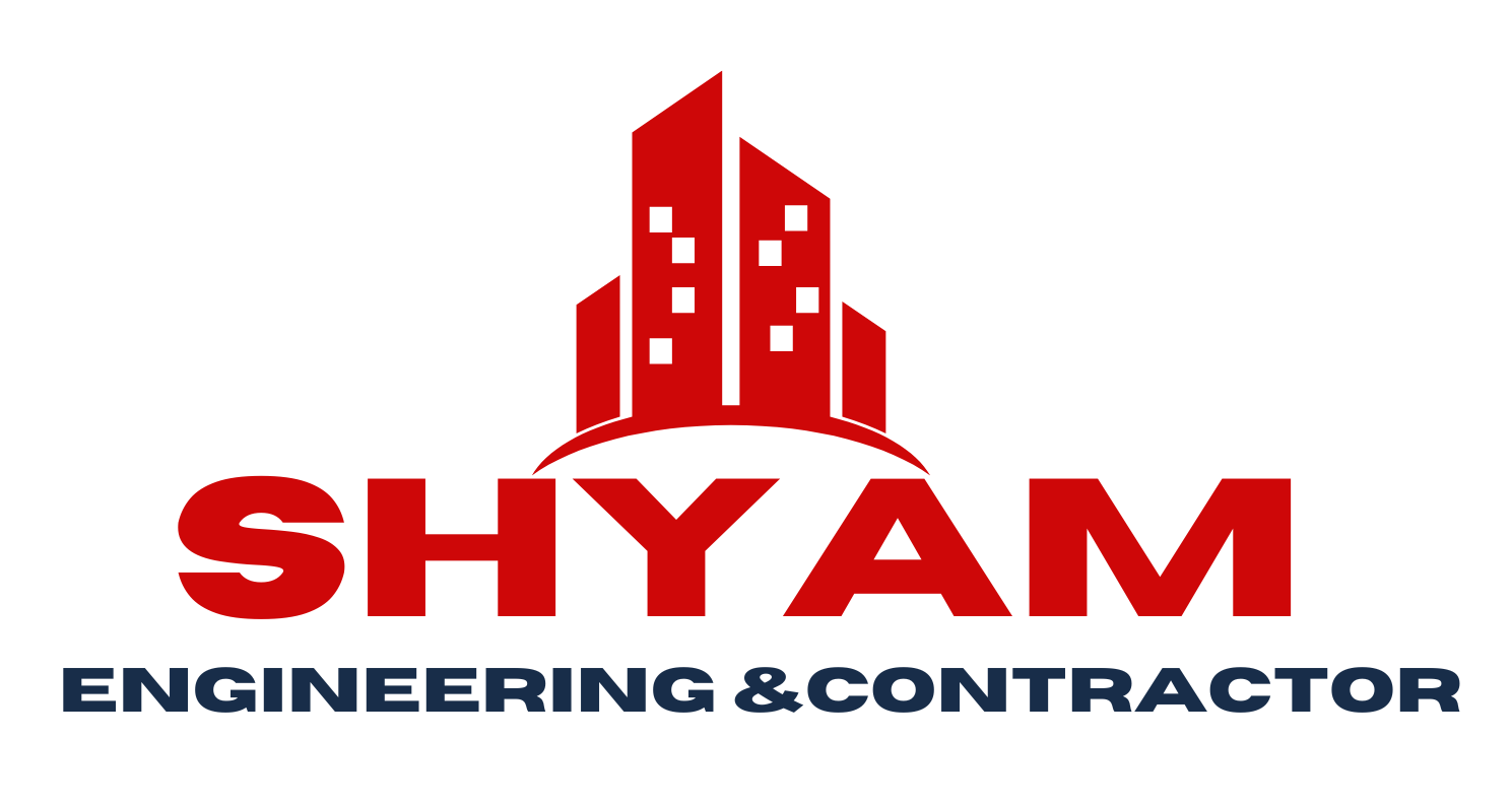 Blue Building Contractor Agency Logo